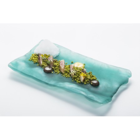 Mar bandeja glass mate verde 6 uds