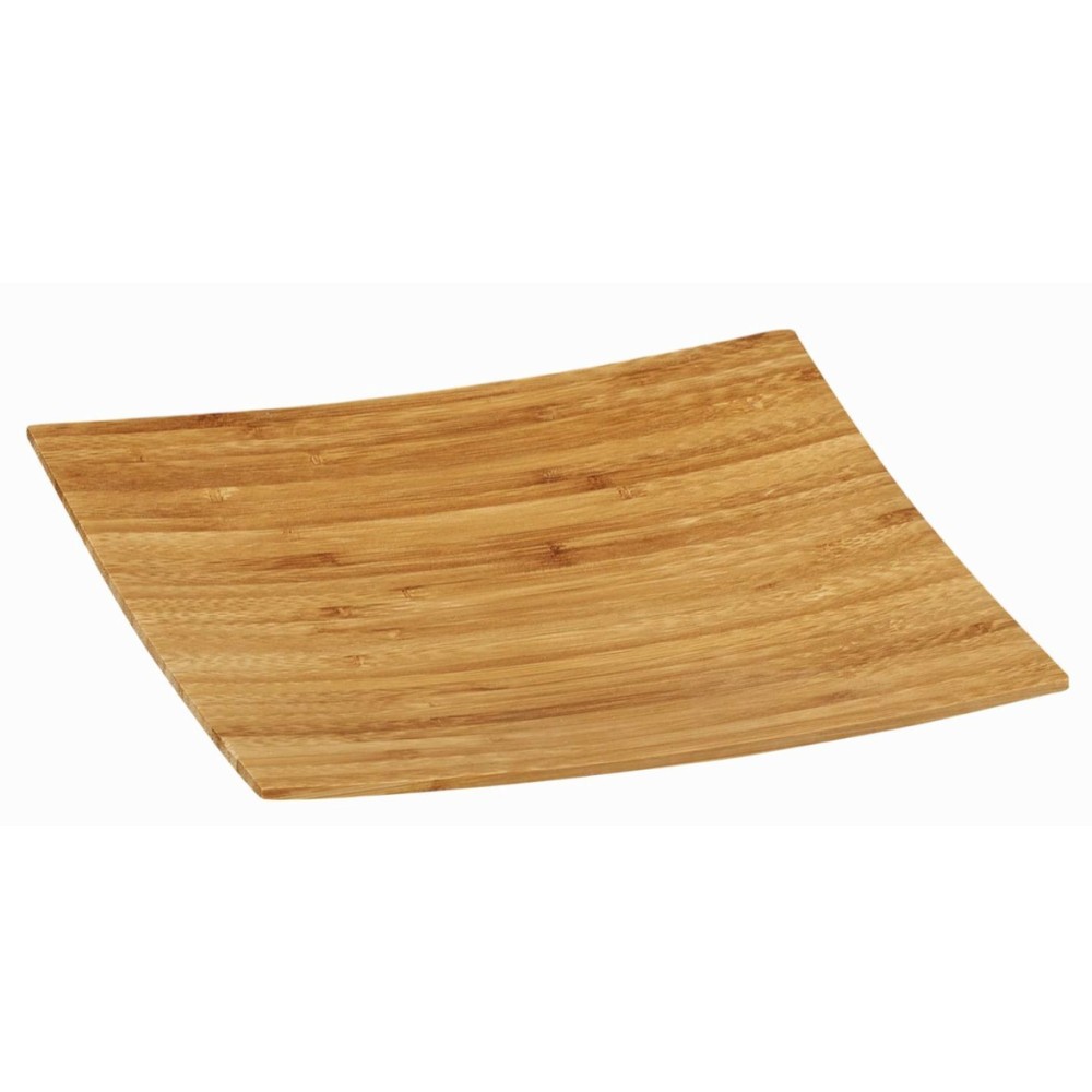 Plato cuadrado buffet bambú 20 uds