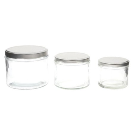 Tarro de vidrio de 135 ml con tapa