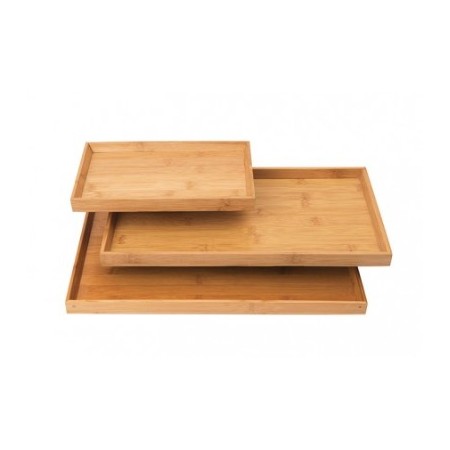 Bandeja bambú 20 uds