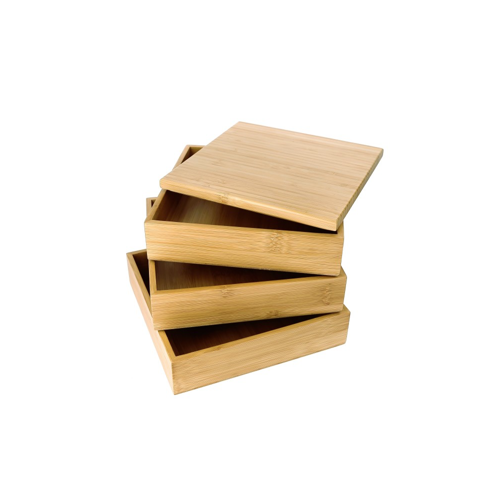 Comprar Caja Bento cuadrada de bambú en latulip.es